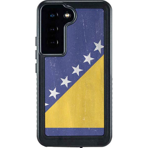 Bosnia and Herzegovina Flag Distressed Galaxy S24 Waterproof Case